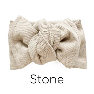 Cotton Rib Knit Baby Headwrap: Adjustable Knot Bow Baby Headbands imagem 6