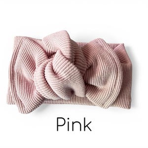 Cotton Rib Knit Baby Headwrap: Adjustable Knot Bow Baby Headbands imagem 18