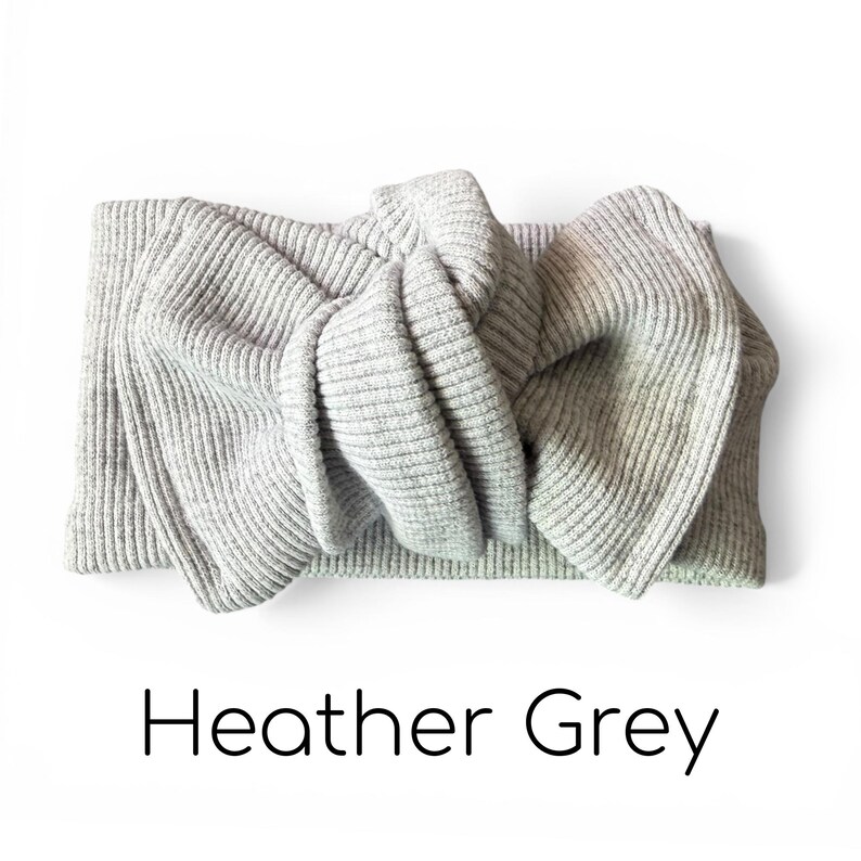 Cotton Rib Knit Baby Headwrap: Adjustable Knot Bow Baby Headbands imagem 13