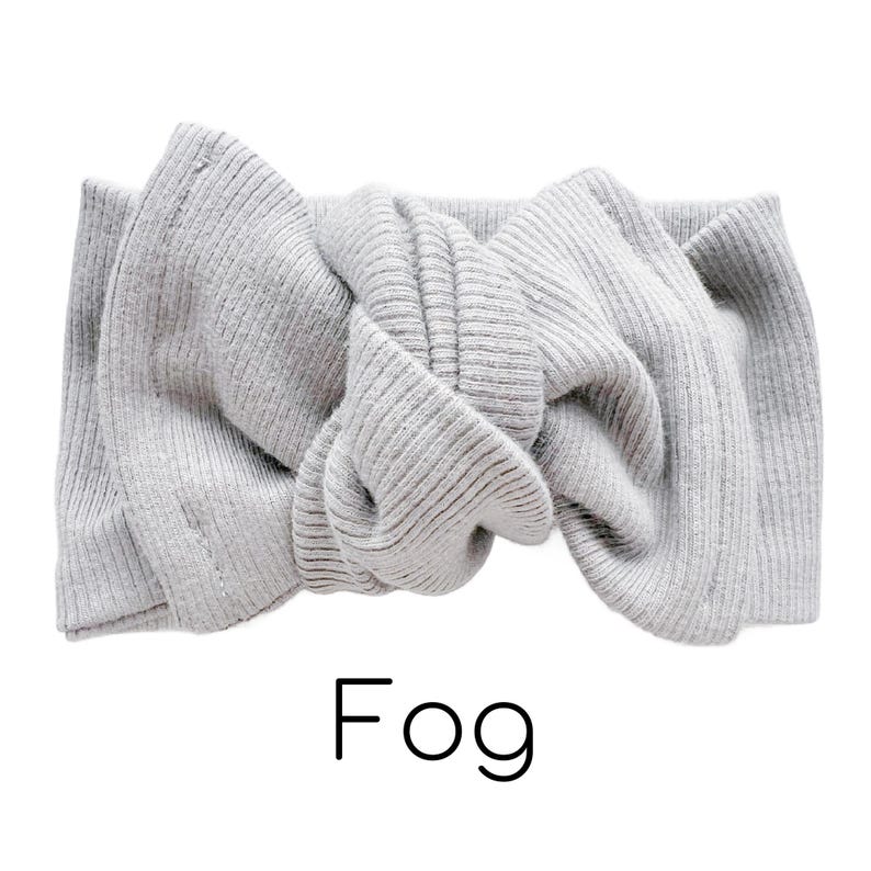 Cotton Rib Knit Baby Headwrap: Adjustable Knot Bow Baby Headbands imagem 12
