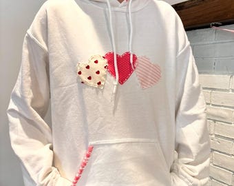 *p(R)ojectR®︎ Heart P Hoodie Hand Stitched Heart Hoodie Red Cherry - Etsy