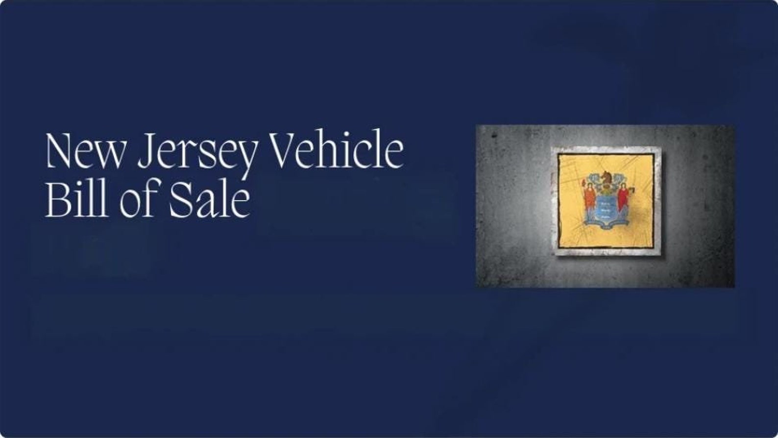 New Jersey Vehicle Bill of Sale Template Printable & Editable PDF for