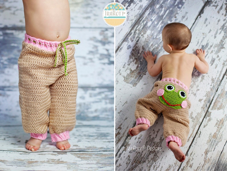 CROCHET PATTERN Pistachio The Frog Pants image 5