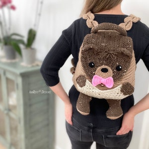 CROCHET PATTERN Cuddles The Caring Bear Backpack