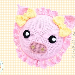 CROCHET PATTERN Pinky The Piggy Pillow image 3