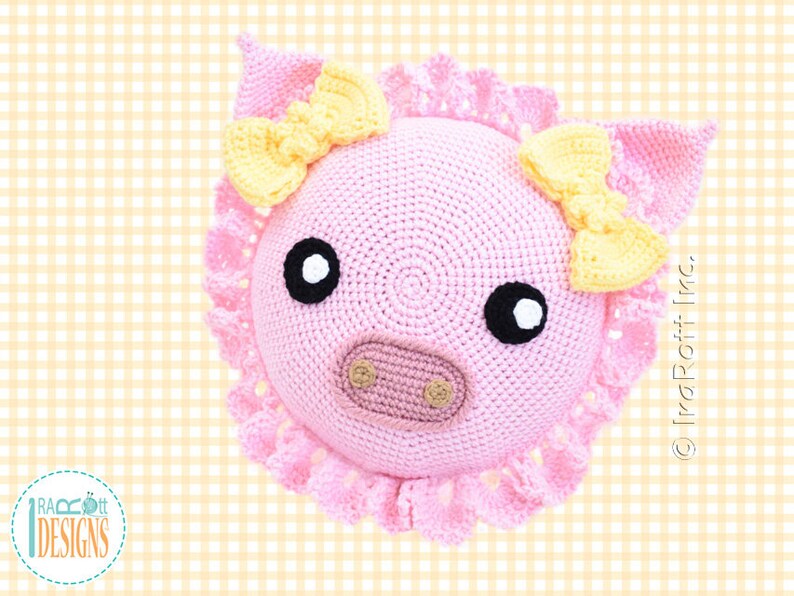 CROCHET PATTERN Pinky The Piggy Pillow image 3