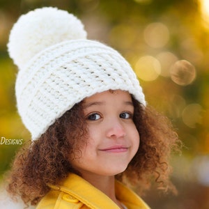 CROCHET PATTERN Amelia Hat with Chunky PomPom image 1