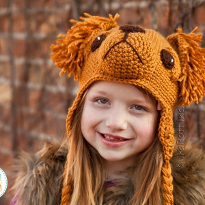 CROCHET PATTERN Golden Retriever and Labrador Retriever Leo Puppy Dog Hat image 3