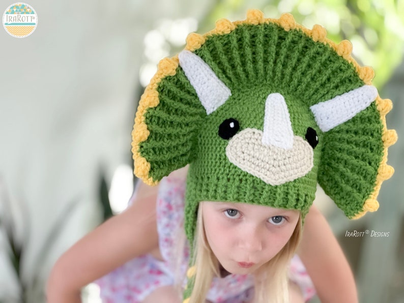 CROCHET PATTERN Zingy Dinosaur Hat image 5