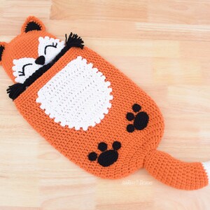 Crochet Fox Hat and Cocoon Pattern – Newborn Photo Prop, Baby Sleeping Bag (PDF) image 6