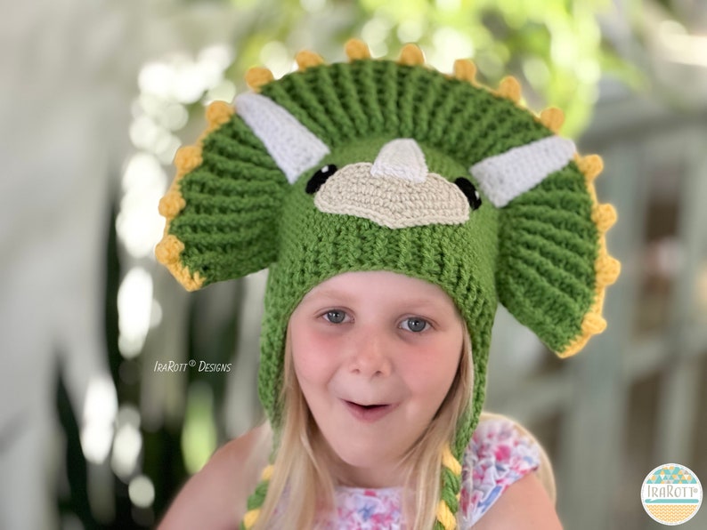 CROCHET PATTERN Zingy Dinosaur Hat image 4