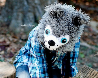 CROCHET PATTERN Raff The Furry Wolf Hat