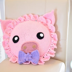 CROCHET PATTERN Pinky The Piggy Pillow image 2