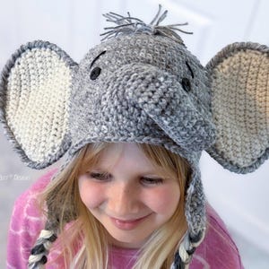Crochet Elephant Hat Pattern: Josefina and Jeffery (PDF Pattern)