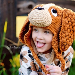 CROCHET PATTERN CoCo the Spaniel Puppy Dog Hat image 1