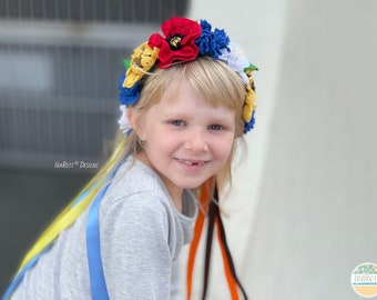 Ukrainian Vinok Crochet Pattern – Traditional Flower Crown, Floral Headband (PDF)