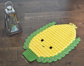 CROCHET PATTERN Corny The Cob Corn Rug