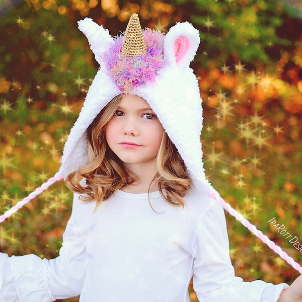 CROCHET PATTERN Stardust the Unicorn Hat Bonnet