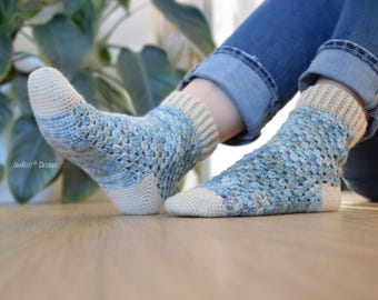 Granny Remix Socks Crochet Pattern for 8 Sizes – Toddler to XL
