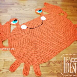 CROCHET PATTERN Cranky Crab Animal Rug image 5