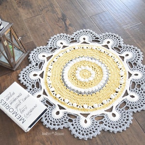 CROCHET PATTERN Retro Doily Rug