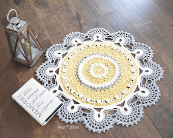 CROCHET PATTERN Retro Doily Rug