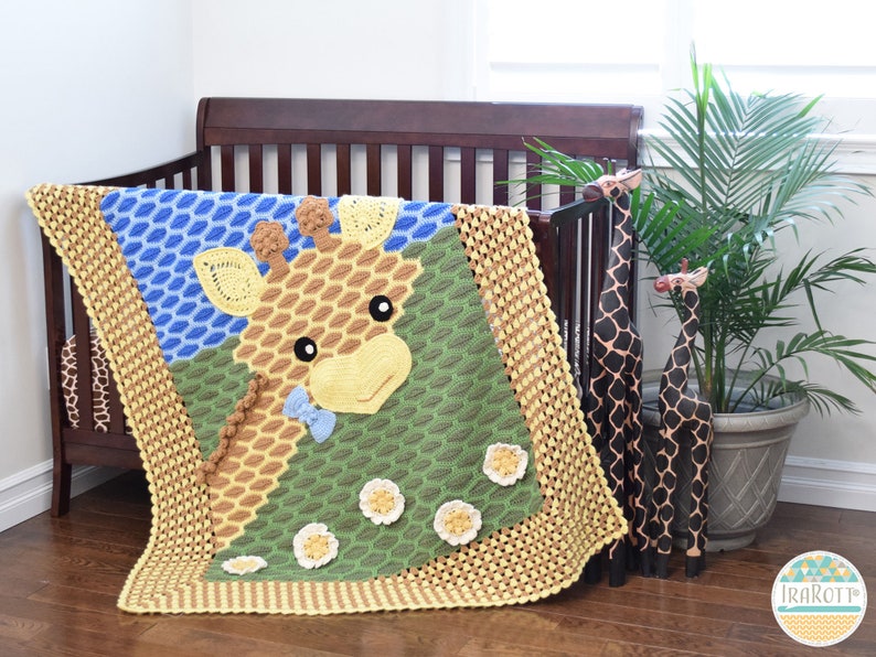 CROCHET PATTERN Rusty the Giraffe Blanket image 3