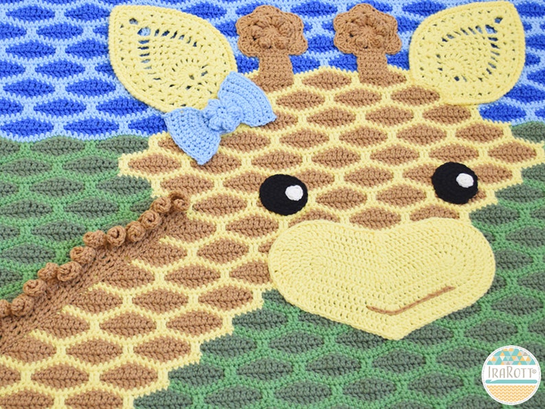 CROCHET PATTERN Rusty the Giraffe Blanket image 5