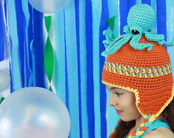 CROCHET PATTERN Inky the Octopus Hat and Toy