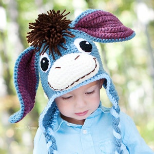 CROCHET PATTERN Funky Donkey Hat with Tail image 4