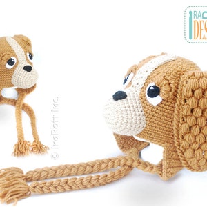 CROCHET PATTERN CoCo the Spaniel Puppy Dog Hat image 4
