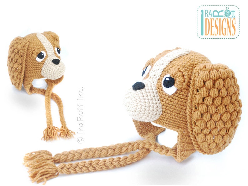 CROCHET PATTERN CoCo the Spaniel Puppy Dog Hat image 4