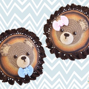 CROCHET PATTERN Cuddles The Classic Bear Pillow image 4