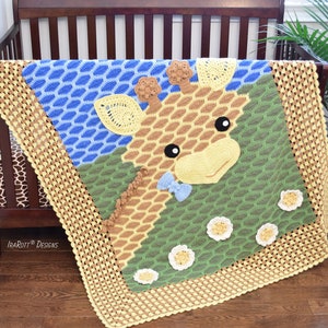 CROCHET PATTERN Rusty the Giraffe Blanket image 1