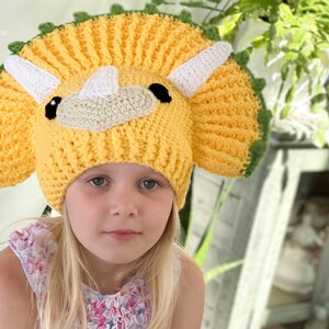 CROCHET PATTERN Zingy Dinosaur Hat image 3