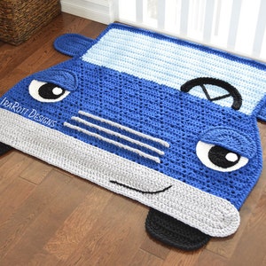 CROCHET PATTERN Jimmy The Hybrid Car Rug image 4