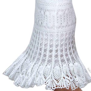 CROCHET PATTERN Bruges Waves Pineapple Lace Skirt