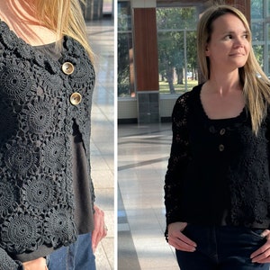 CROCHET PATTERN City Night Lace Cardigan