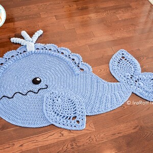CROCHET PATTERN Joyce and Justin Whale Animal Rug image 3