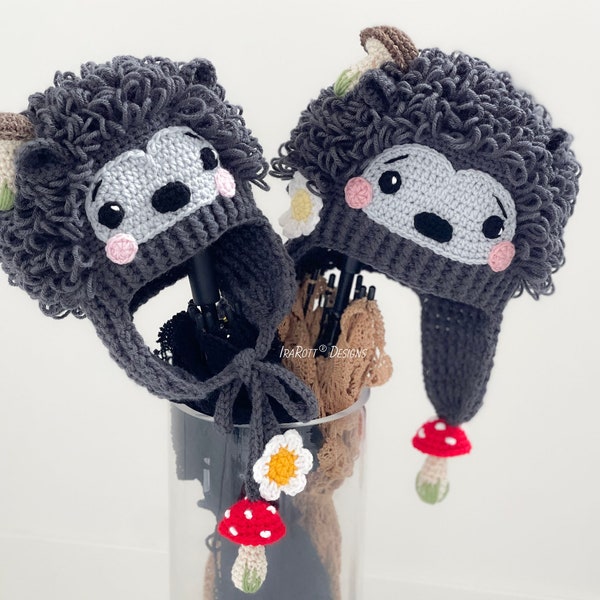 CROCHET PATTERN Huggles The Hedgehog Hat