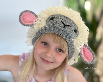 CROCHET PATTERN The Happy Woolly Sheep Hat