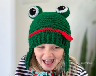 CROCHET PATTERN Lotus The Frog Hat