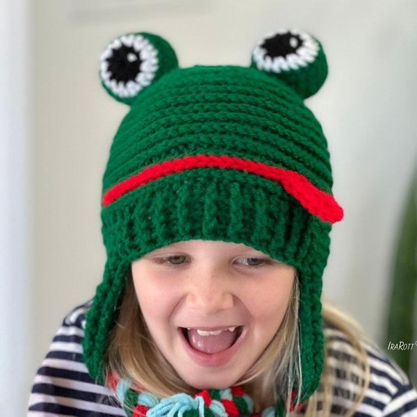 CROCHET PATTERN Lotus The Frog Hat