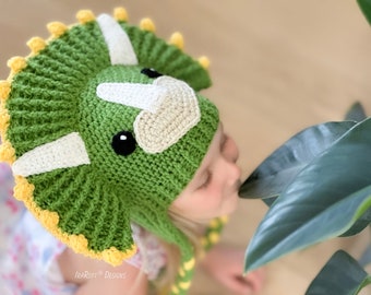 CROCHET PATTERN Zingy Dinosaur Hat