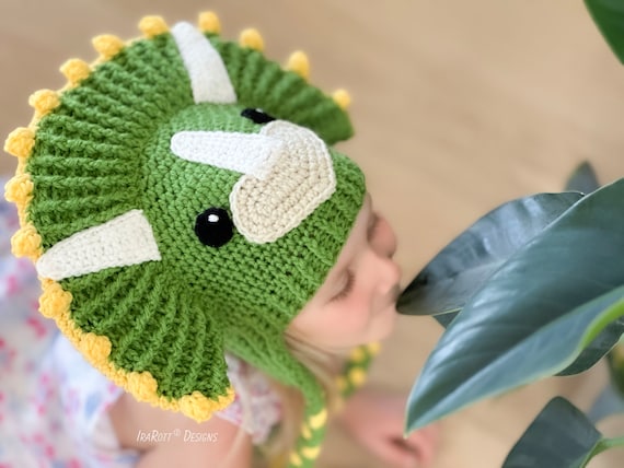 CROCHET PATTERN Zingy Dinosaur Hat