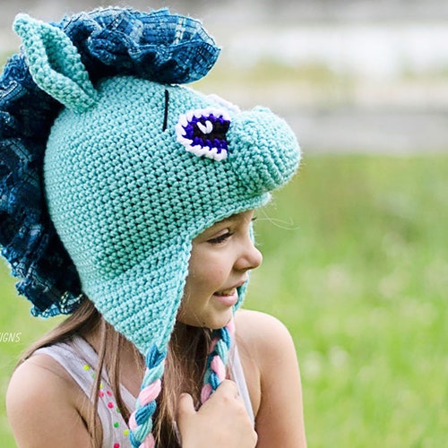 CROCHET PATTERN Circus Pony Animal Hat 