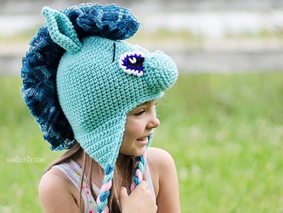 CROCHET PATTERN Circus Pony Animal Hat 