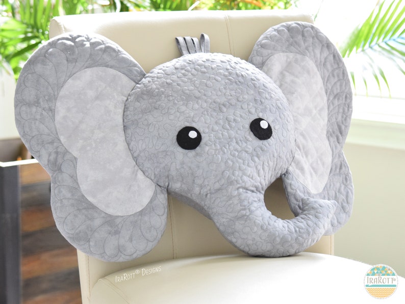 QUILTING PATTERN Josefina and Jeffery Elephant Pillow image 3