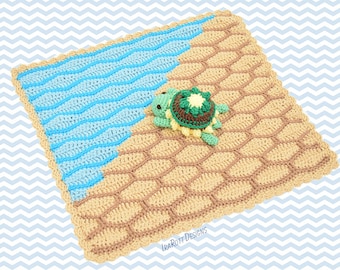 CROCHET PATTERN  Bubbles The Turtle Security Blanket Lovey