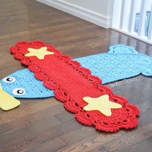 CROCHET PATTERN Peter The Airplane Rug image 1